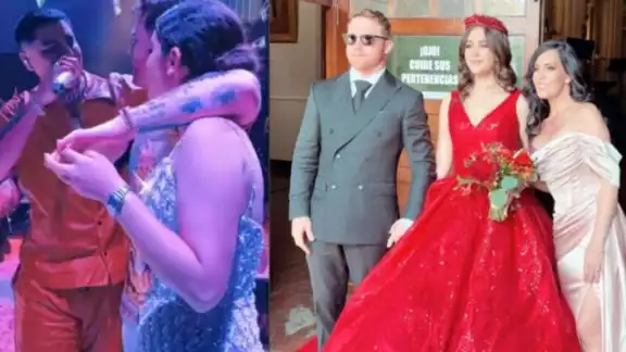 Durante la fiesta de la hija del boxeador y la misa. Foto: Instagram