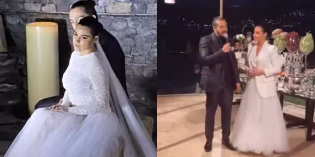 Los vestidos de la novia fueron criticados en las redes sociales. Foto: caras