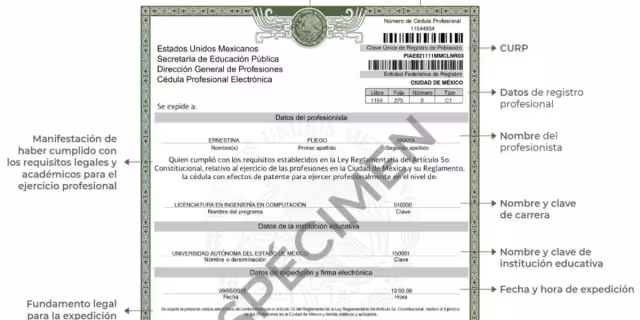 A partir del 1 de octubre de 2018, el registro de título y expedición de cédula profesional es en línea a través