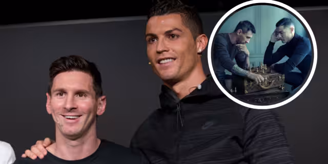 Cristiano y Messi hacen equipo por primera vez. Foto: Especial