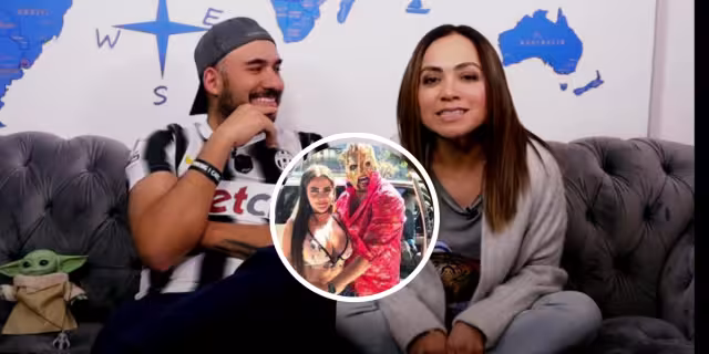 Alex Montiel y Dana en el tag de la esposa. Foto: Especial