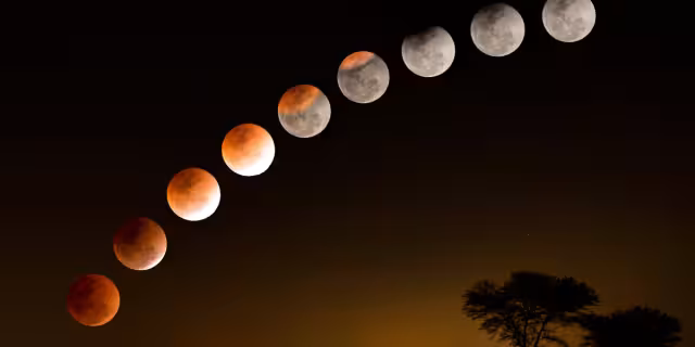 Te traemos todos los detalles del eclipse parcial de la luna de este martes. Foto:Especial