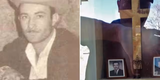 La tumba del narcotraficante luce así, con la foto que muchos conocen. Foto: Especial