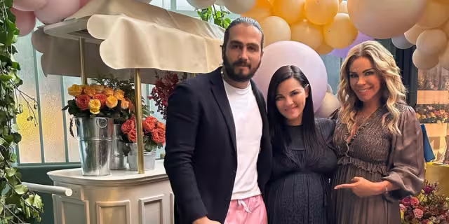 La conductora compartió varias fotos del lindo baby shower que le realizaron. Foto: Especial