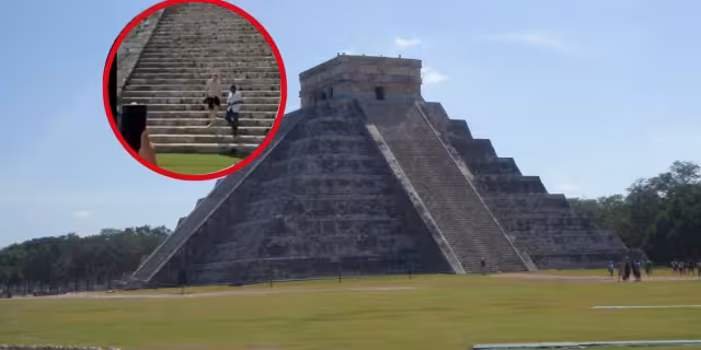 El turista extranjero subió solo algunos escalones, pero eso fue motivo para no ser sancionado. Foto: Especial