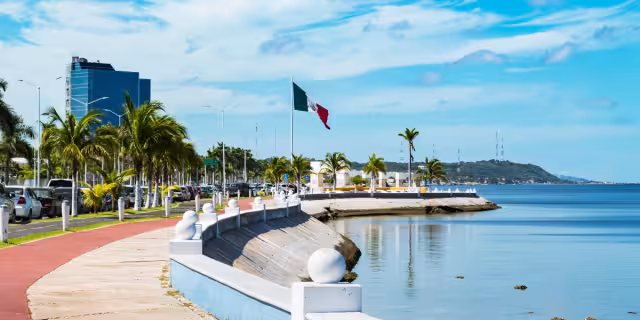 El malecón de Campeche es uno de los más famosos de nuestro país. Foto: Especial