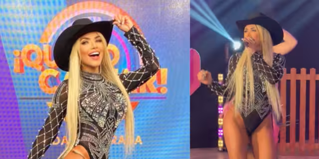 Así lució este miércoles en el concurso de canto. Foto: Especial