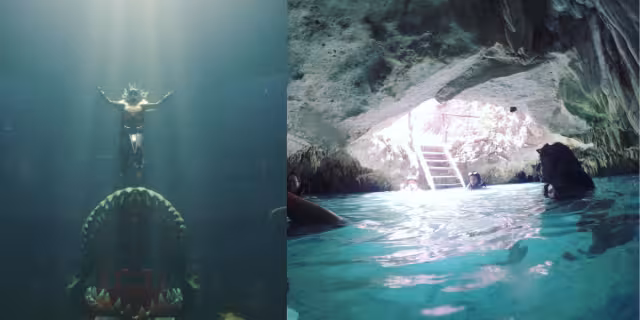 Vaya que si se parecen, este es el cenote que está en la Riviera Maya. Foto: especial