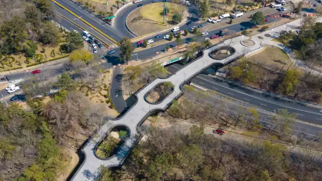 Así luce desde las alturas gran parte de puente. Foto: Especial