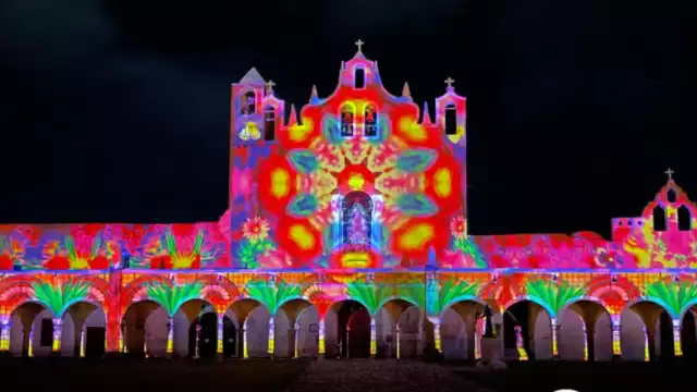 Así luce uno de los videomapping. Foto: Yucatán Today