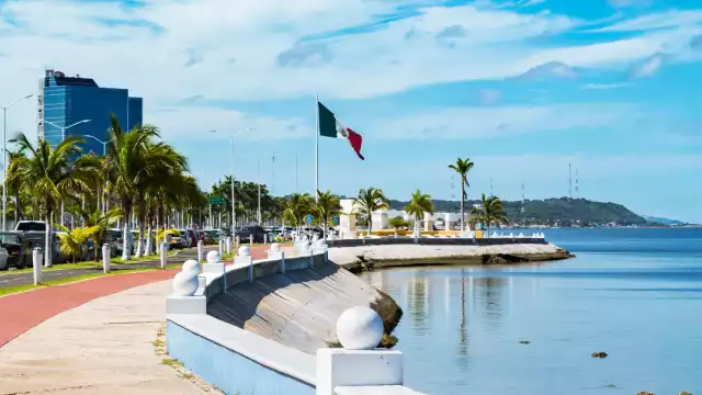 El malecón de Campeche es uno de los más famosos de nuestro país. Foto: Especial