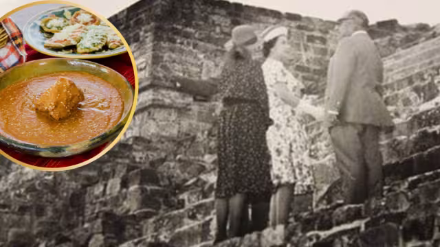 La Reina Isabel II en México en 1975. Foto Twitter @RoyalFamily