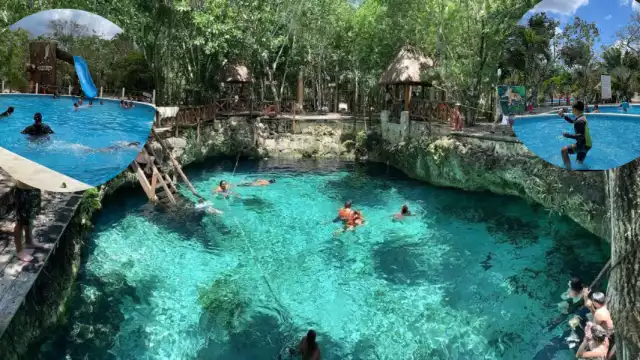 La diversión la podrás encontrar en el hermoso cenote o sus albercas. Foto: Especial
