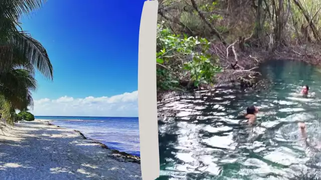 Playa y cenote la mejor combinación y totalmente gratis. Foto: Especial