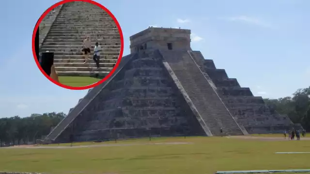 El turista extranjero subió solo algunos escalones, pero eso fue motivo para no ser sancionado. Foto: Especial