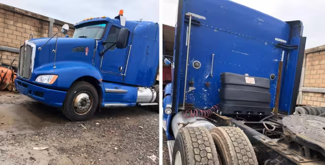 Un tractocamión Kenworth azul fue robado en la comunidad de Xpujil, Calakmul.