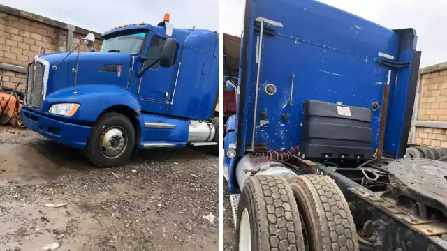 Un tractocamión Kenworth azul fue robado en la comunidad de Xpujil, Calakmul.