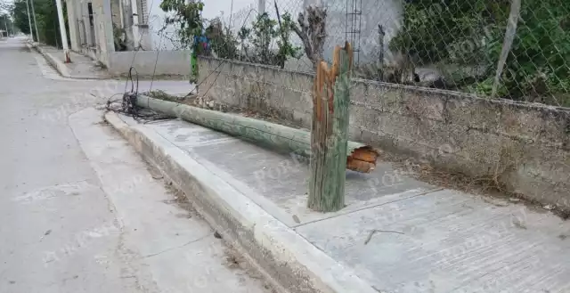 Vecinos de Fertimex sin servicio de comunicación por choque contra poste