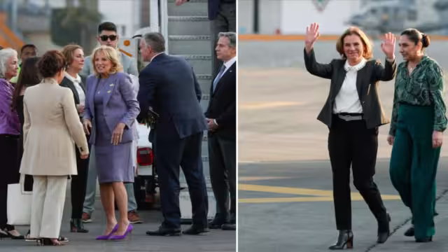Jill Biden llegó al AIFA la tarde de este domingo
