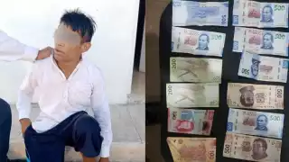 Detienen a un hombre por robar 4 mil 800 pesos de un Oxxo en Campeche