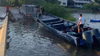 Las drogas junto a la embarcación quedaron aseguradas por la FGE