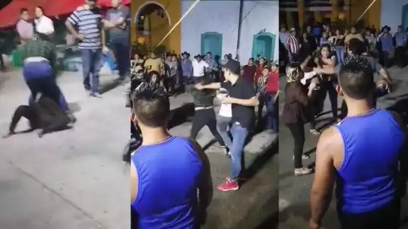 Las mujeres fueron separadas por dos hombres