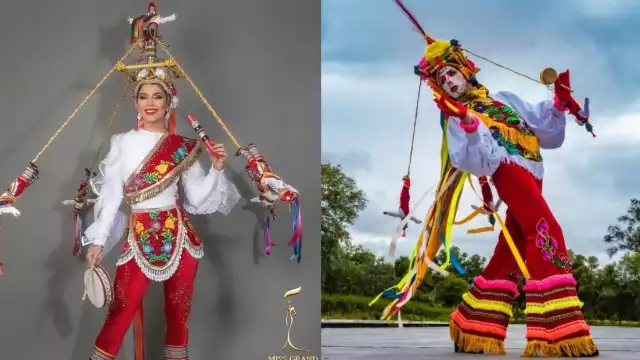 Ambos vestuarios son inspirados en los Voladores de Papantla