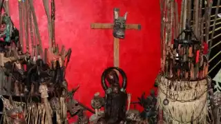 Altar de la Unión Tepito, encontrado al interior de un túnel