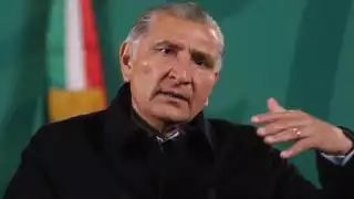 Adán Augusto López se ha encargado de las mañaneras en los últimos días, luego de que AMLO diera positivo a COVID-19 Foto: CP conferencia