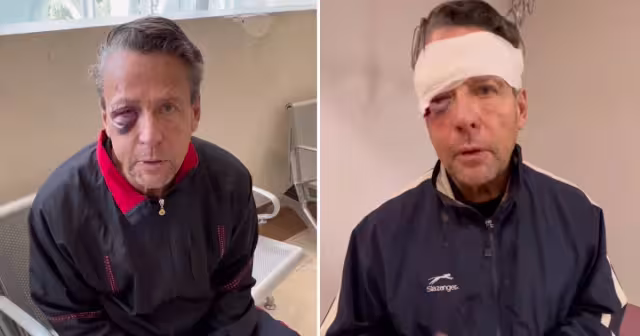 En la grabación se le ve al actor dando la primera patada contra dos hombres que posteriormente lo golpearon