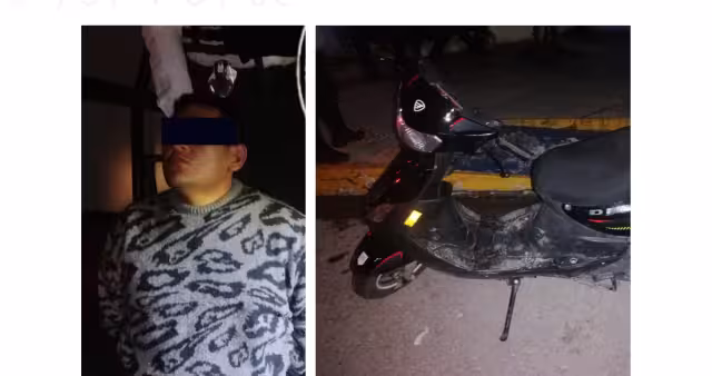 La SPSC recuperó una motocicleta robada y aseguró a un individuo en la unidad habitacional Santa Bárbara.
