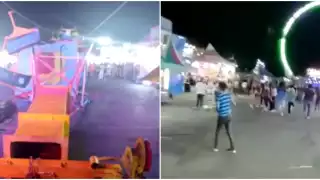 Esta noche se registró un accidente en la Feria Expo Guadalupe, en Nuevo León, luego de que una canastilla de un juego mecánico se desplomara