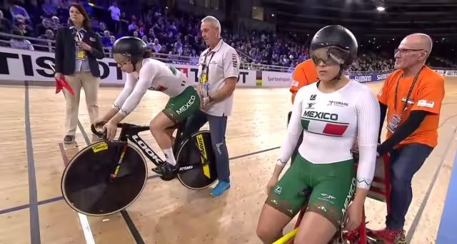 Yuli Verdugo y Daniela Gaxiola perdieron su serie de velocidad por equipos contra Rusia. Foto: Especial