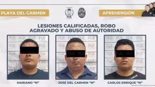 Dictan prisión preventiva a tres policías de Playa del Carmen acusados de abuso de autoridad y robo