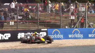 En la última práctica libre del GP de Gran Bretaña, Checo Pérez terminó noveno