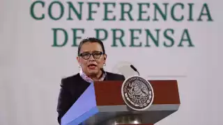Rosa Icela Rodríguez, titular de la Secretaría de Seguridad y Protección Ciudadana, en conferencia de prensa