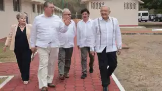 Los presidente de México, Andrés Manuel López Obrador y Guateala, Bernardo Arévalo en su encuentro en Chiapas