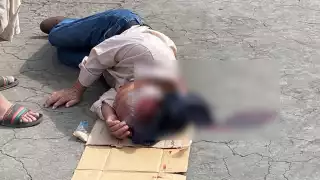 Abuelito perdió el conocimiento tras caer de su propia altura