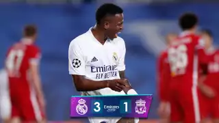 Real Madrid venció al Liverpool 3-1 en el juego de ida de los cuartos de final de la Champions League.