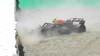 Sergio 'Checo' Pérez chocó su auto contra el muroen la última práctica libre del Gran Premio de Emilia-Romagna