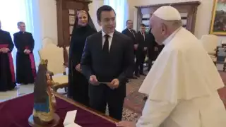 El Papa Francisco recibió este lunes al presidente de Ecuador, Daniel Noboa