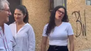 Luisa María Alcalde, secretaria de Gobernación (derecha)