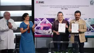 INE e IMSS fimaron un acuerdo de colaboración para los comicios del 2 de junio