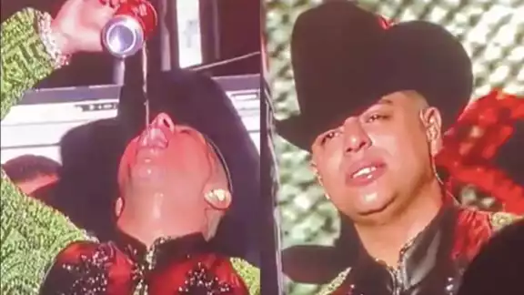 Eduin Caz rompe en llanto durante concierto de Grupo Firme