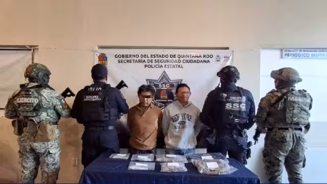 Los detenidos fueron identificados como Francisco “N” y Marco Antonio “N”, quienes quedaron a disposición de las autoridades