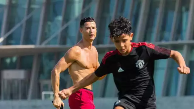 El hijo de Cristiano Ronaldo ha mostrado que quiere ser profesional como su papá