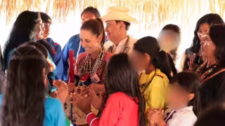 Claudia Sheinbaum Pardo, presidenta de México, encabezó la inauguración del Acueducto Seri