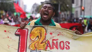 La movilización forma parte de las actividades por el 12 aniversario del caso Ayotzinapa