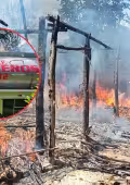 Un incendio se registró en una vivienda de la colonia Comichén, en Tizimín.