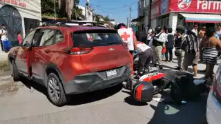 El motociclista fue trasladado al hospital por las múltiples lesiones